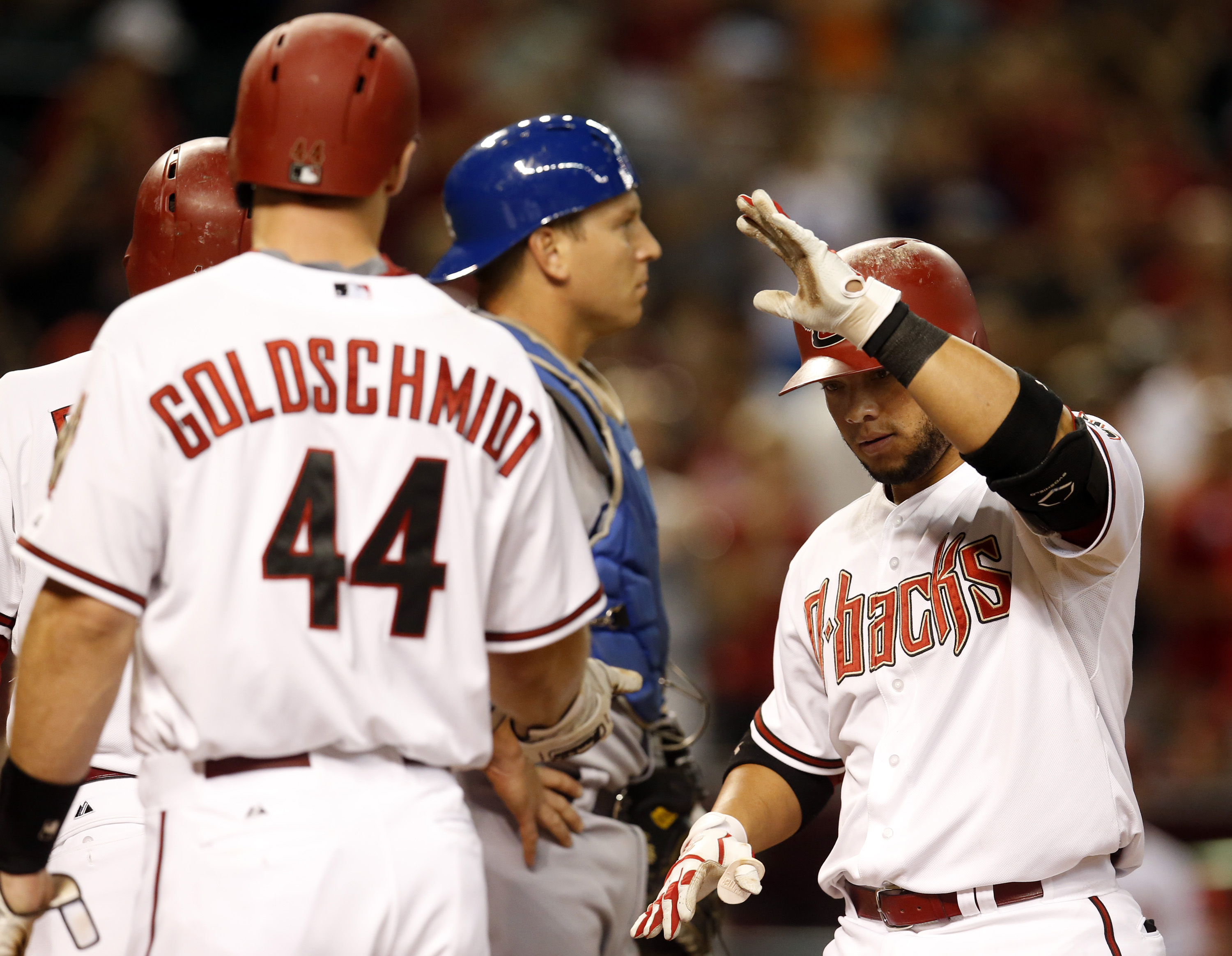 Ahmed leads offense in Diamondbacks' 12-4 win over Dodgers