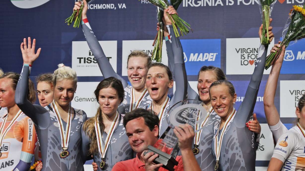BMC Racing of US wins team time trial title in Richmond