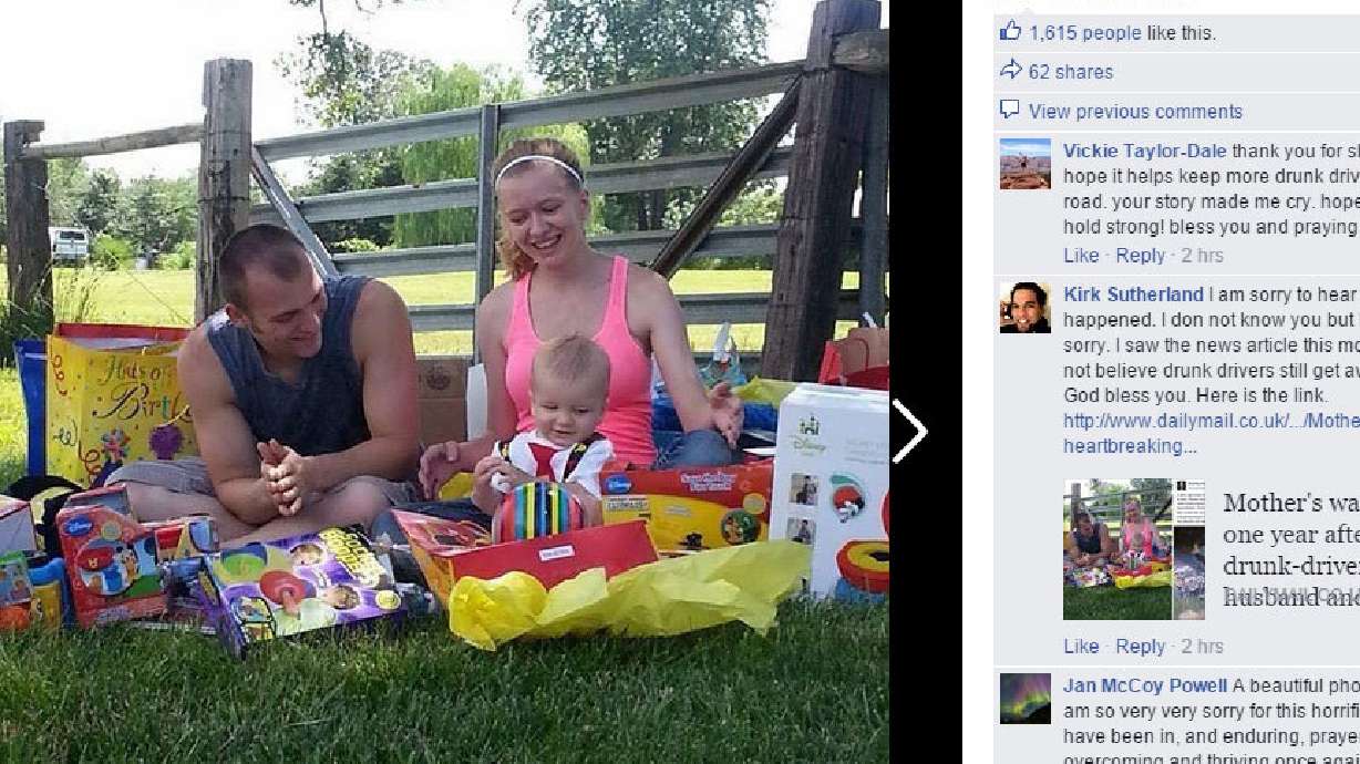 Woman who lost family to drunk driver breaks hearts with Facebook post