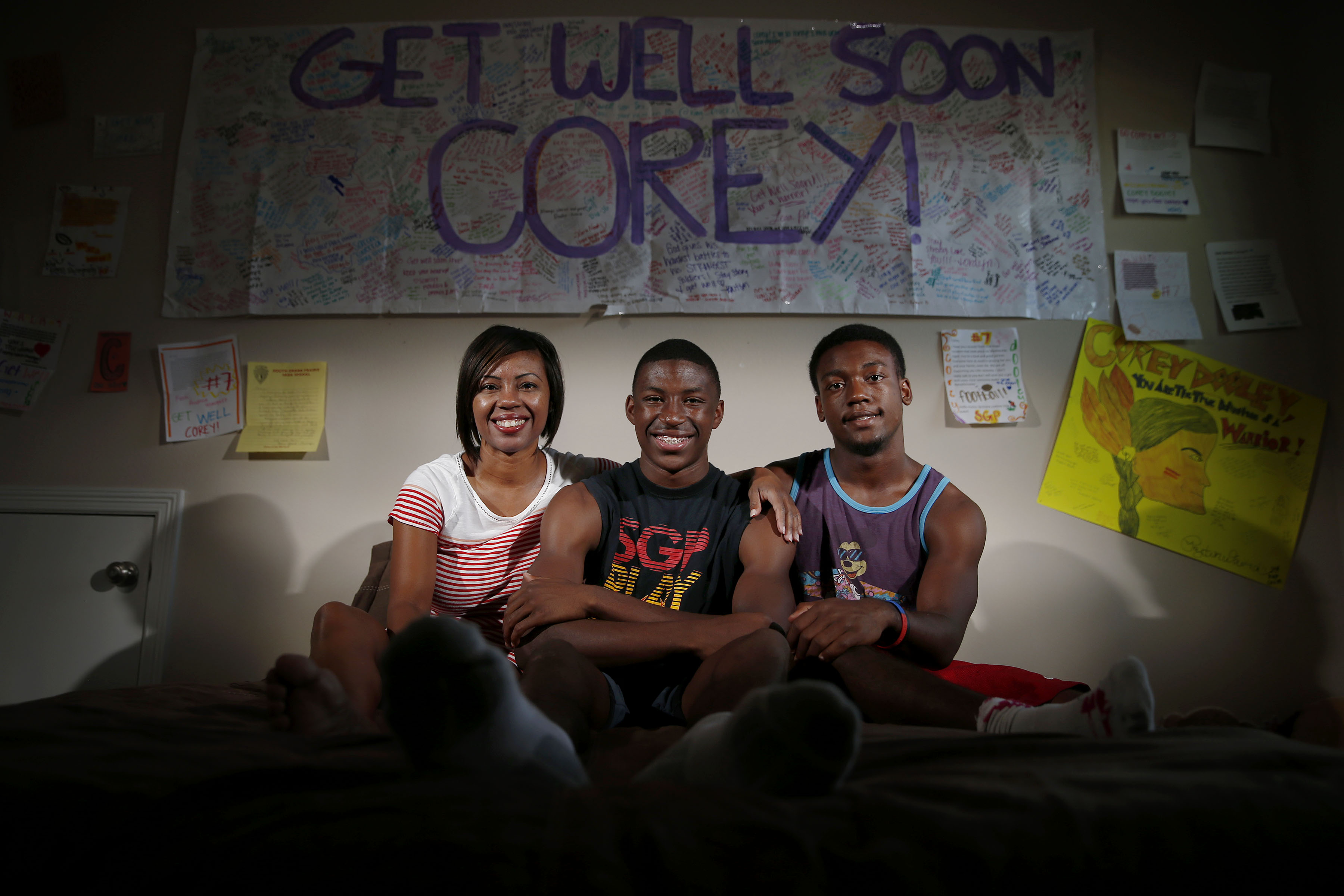 Texas high school grid player goes on, despite near death