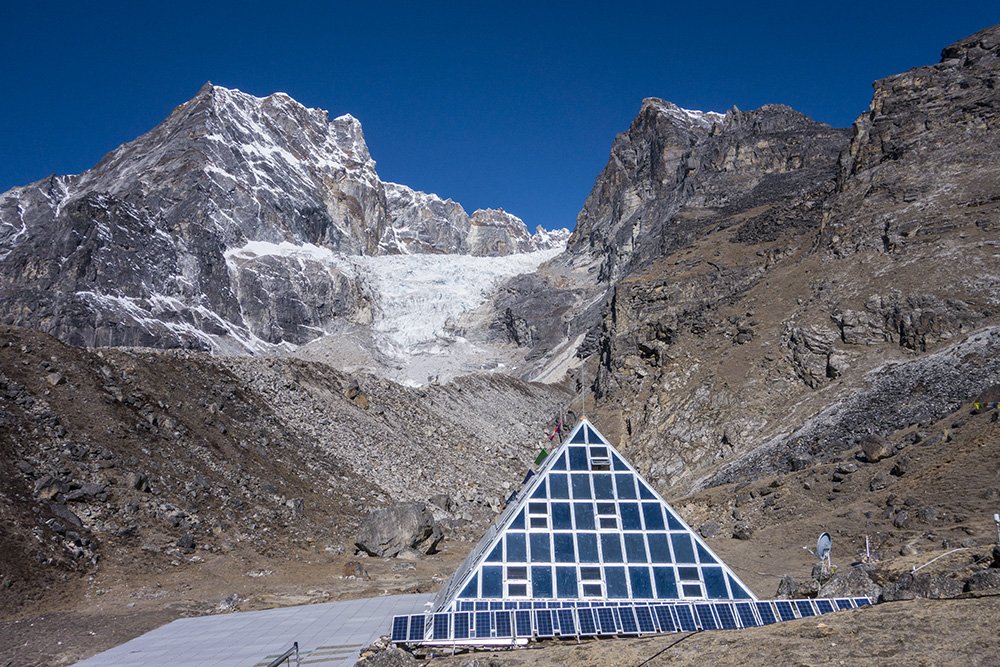 The Pyramid International Laboratory/Observatory high altitude scientific research center is located at 5,050 meters, at the base of the Nepali side of Everest. Since 1990, it has been offering the international scientific community a chance to study the environment, climate, human physiology and geology in a remote mountain protected area. (Photo: Andrea Oschetti/For CNN)