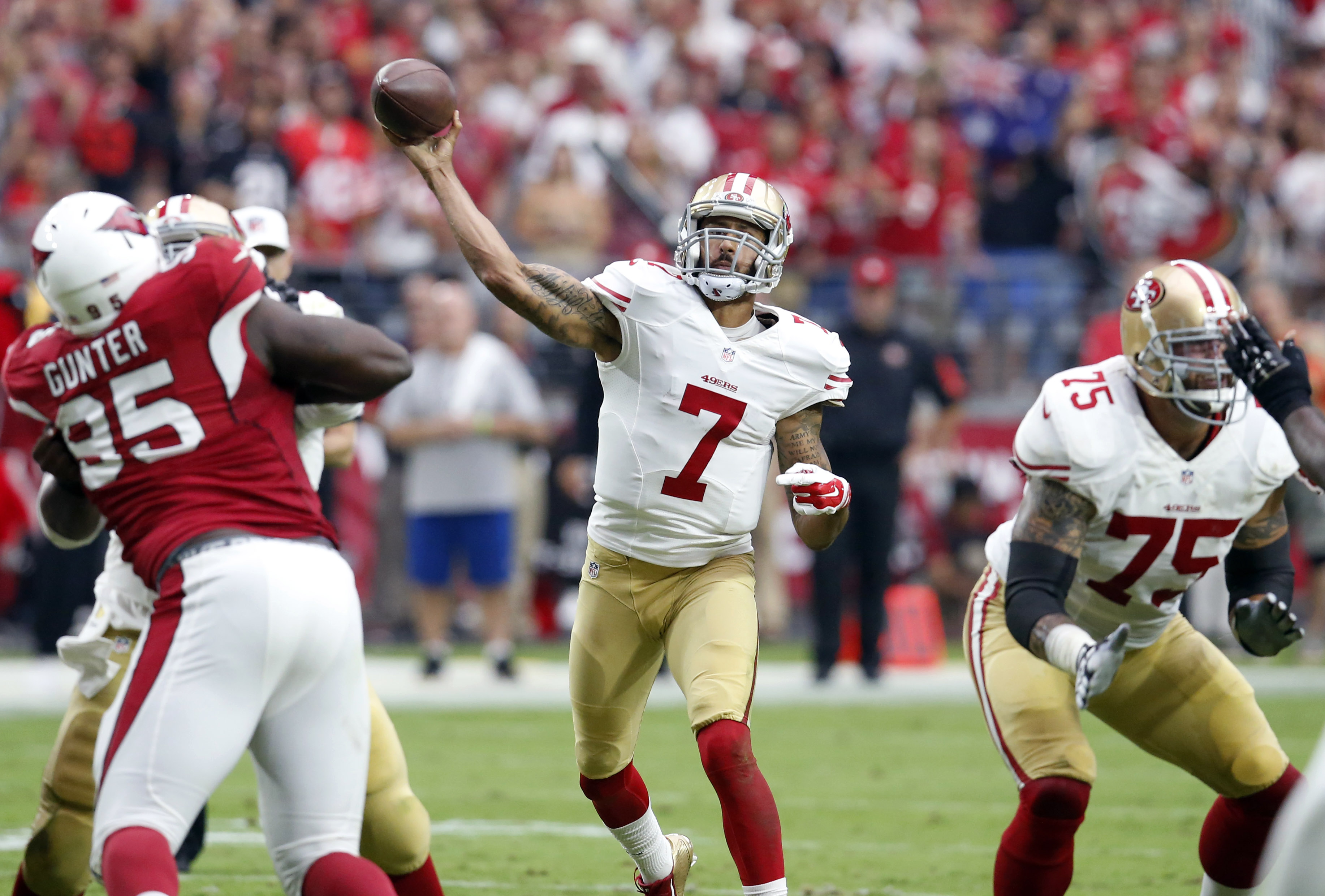 Colin Kaepernick throws 4 picks in 49ers' 47-7 loss to Cardinals