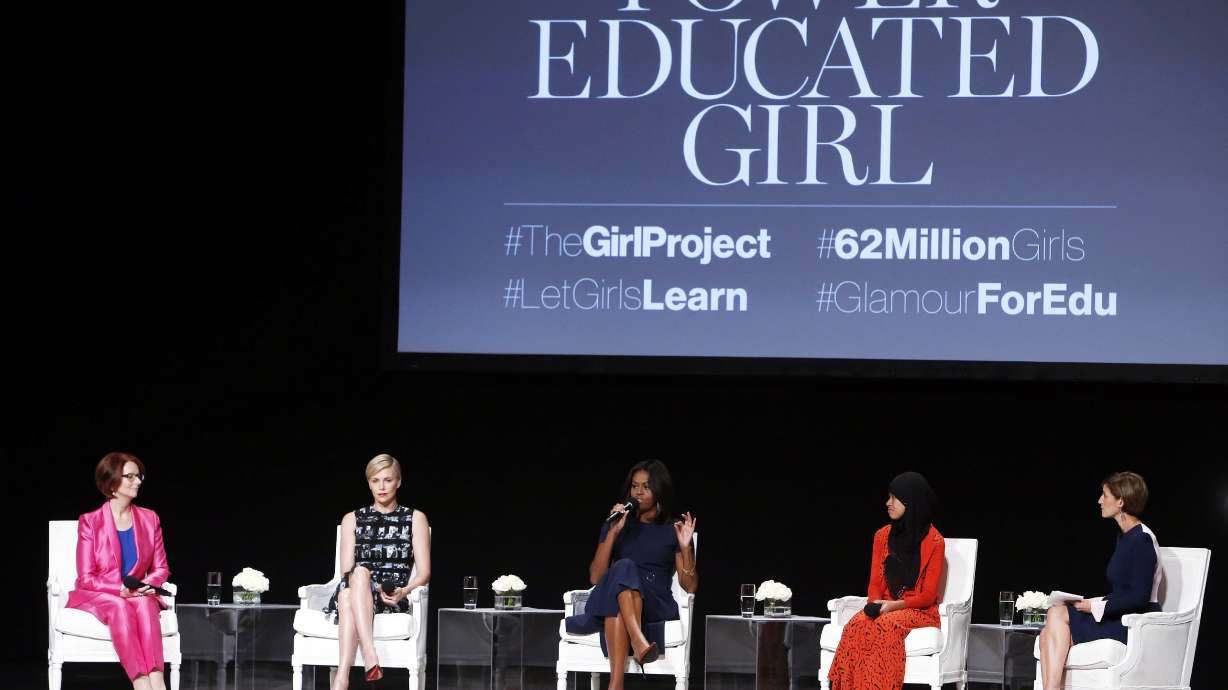 Michelle Obama: Girls, don't hold back in school