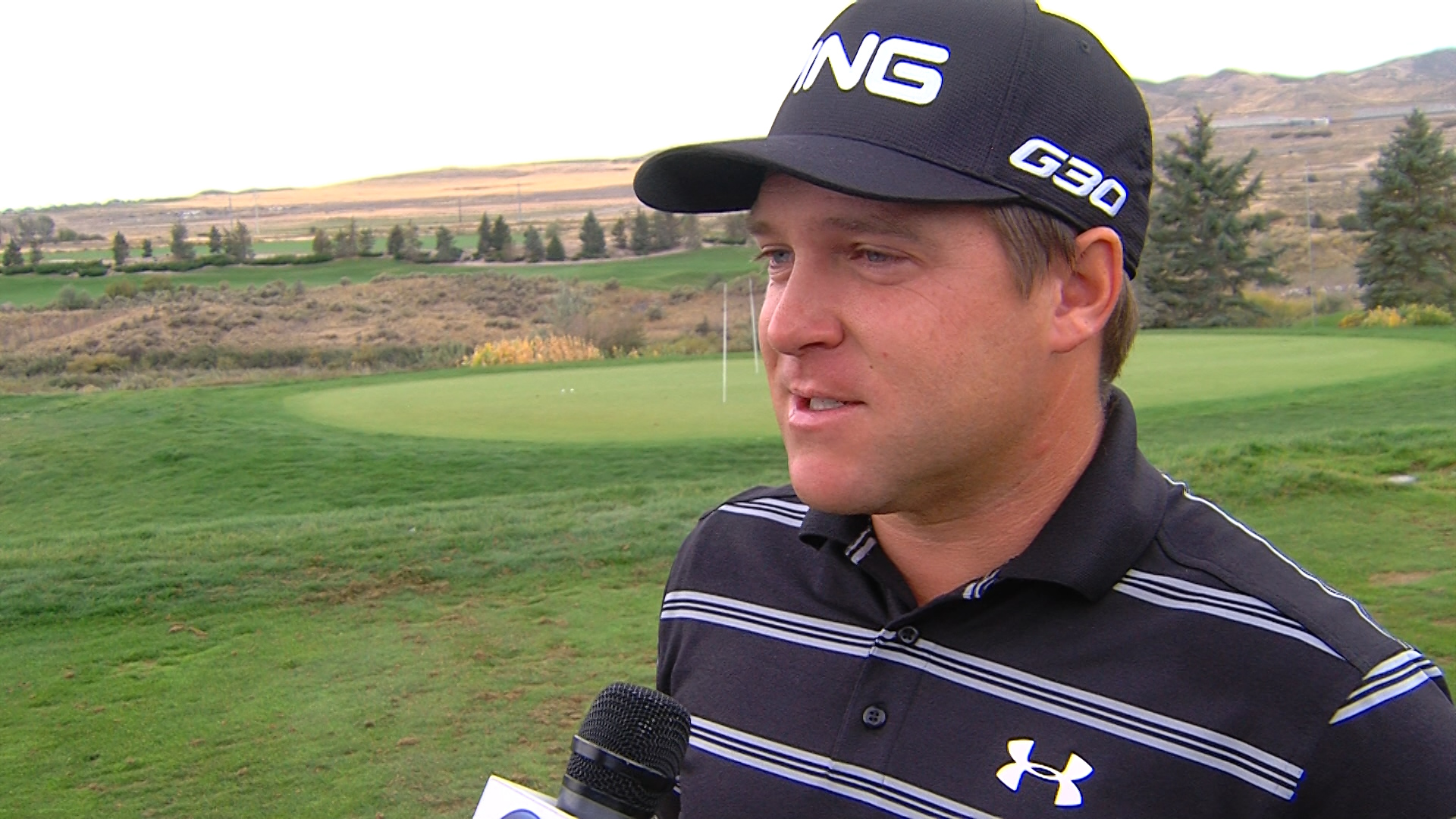 Former BYU golfer Daniel Summerhays speaks with the media following an event with the Tony Finau Foundation at Thanksgiving Point in Lehi on Wednesday. (Photo: Mark Wetzel/KSL TV)