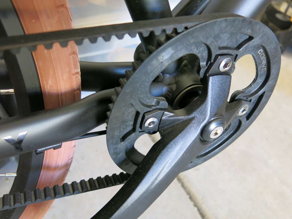 The belt-drive system on the Classic. Photo credit: Grant Olsen