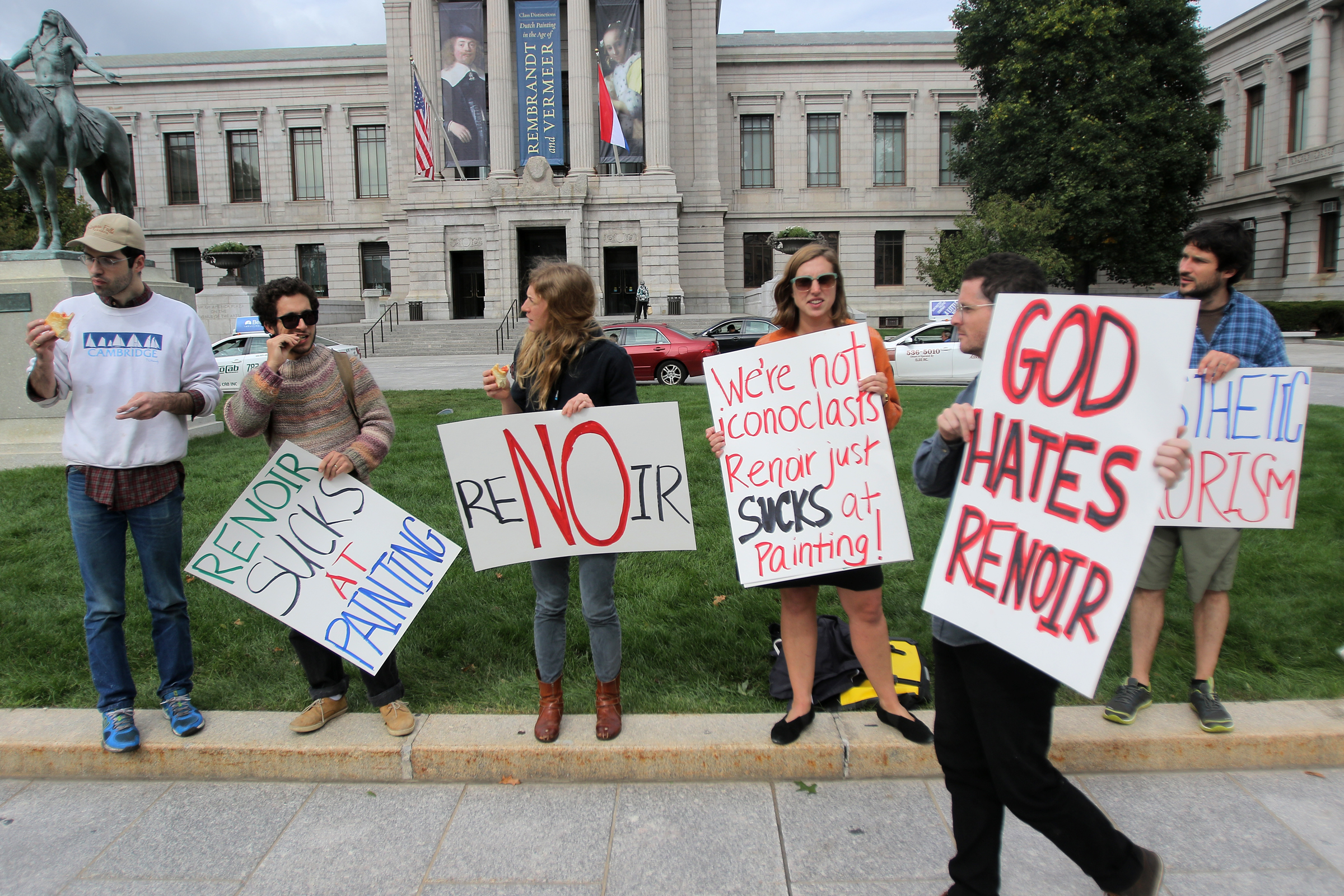 Art lovers stage mock anti-Renoir protest at Boston museum