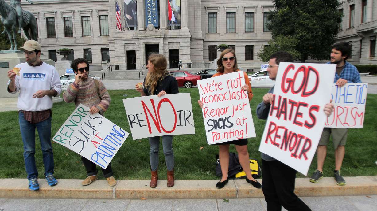 Art lovers stage mock anti-Renoir protest at Boston museum