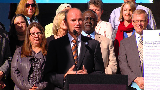 Utah Lt. Gov. Spencer Cox announces the start of the initiative, intended to encourage all Utahns to be more welcoming, inclusive, caring and compassionate.