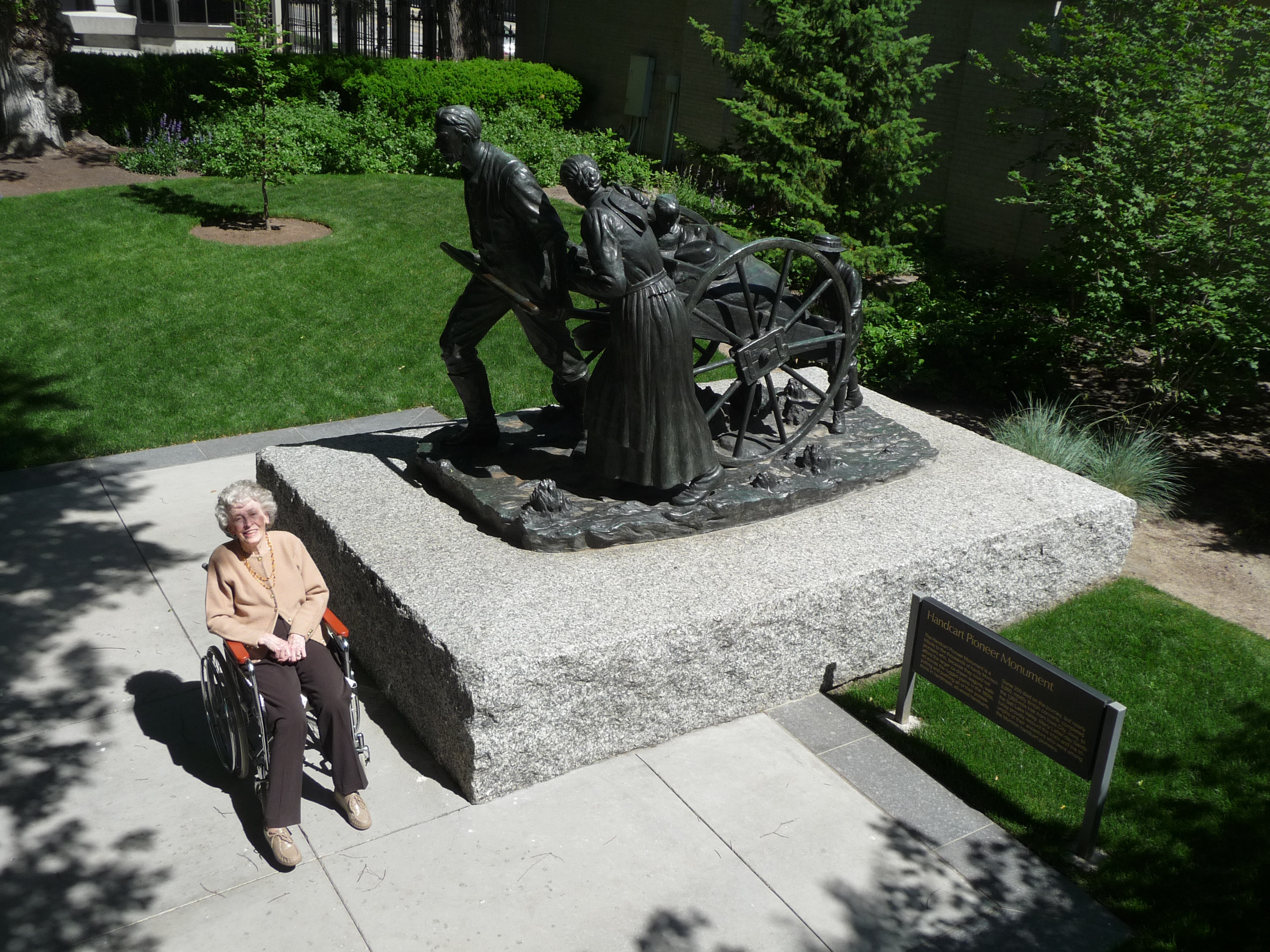 Woman memorialized in Temple Square statue recalls father's story