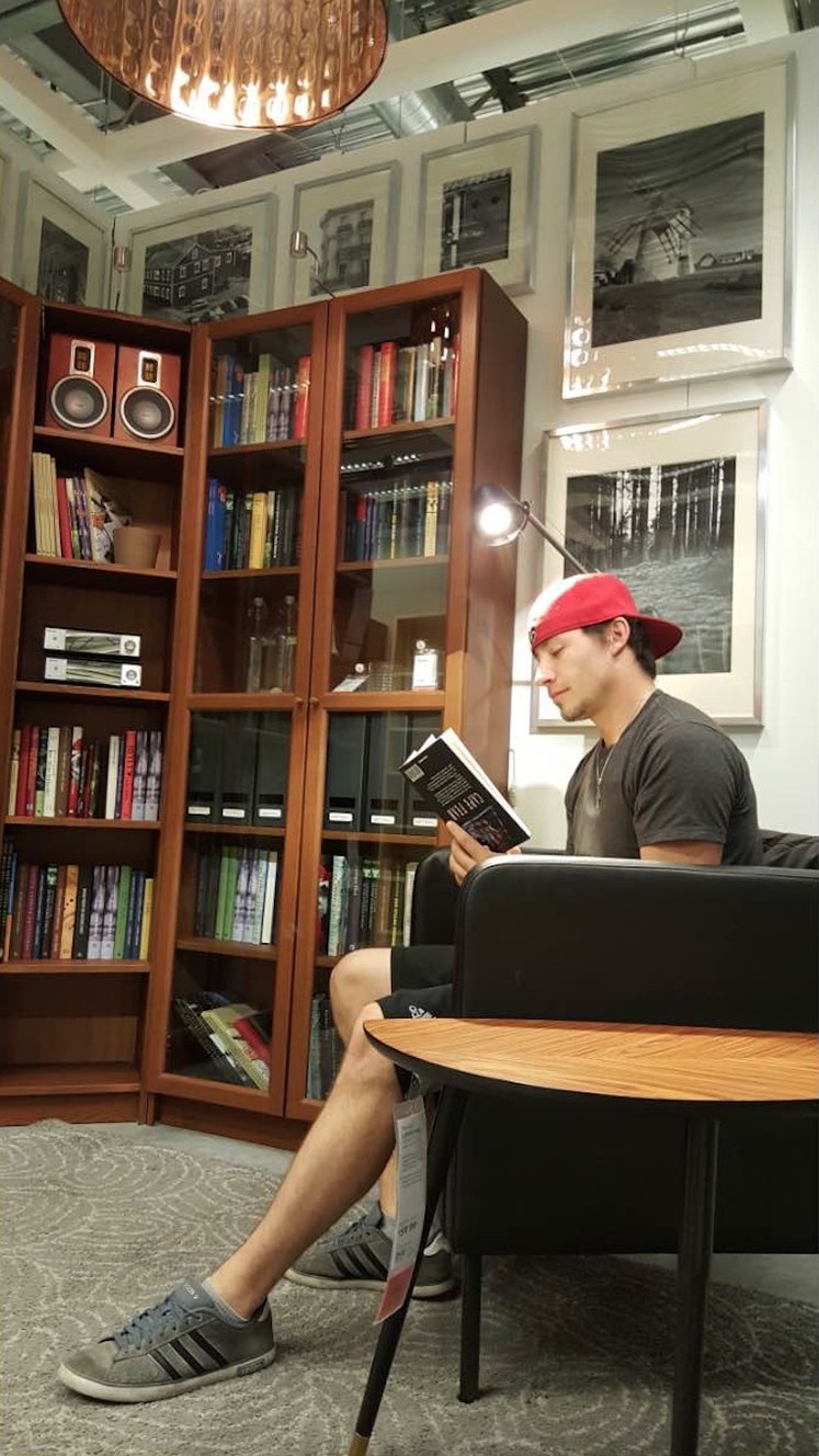 A group of friends decided to use a trip to IKEA as the perfect photo opportunity for their Tinder accounts. (Photo: Kevin Routson)