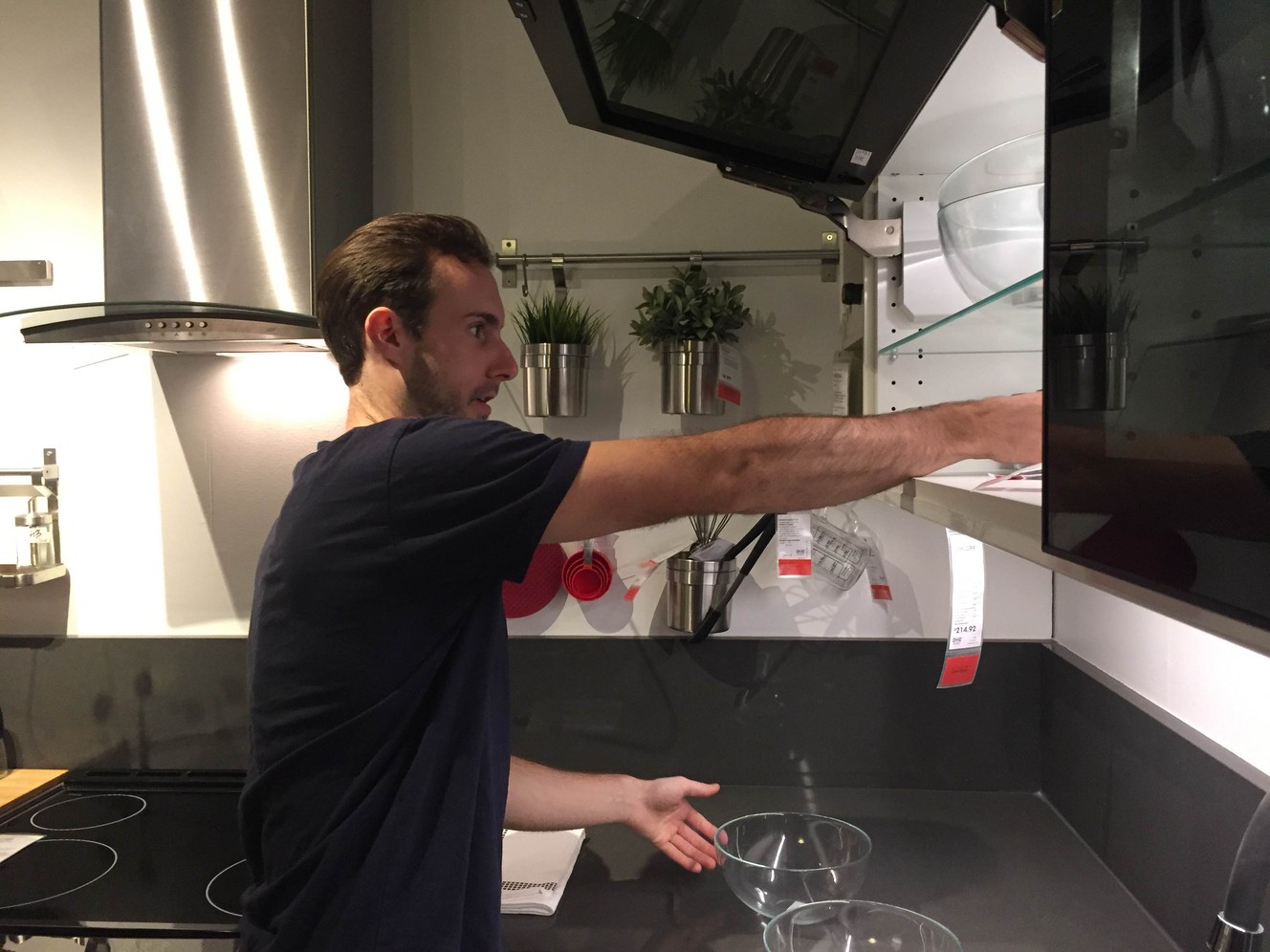 A group of friends decided to use a trip to IKEA as the perfect photo opportunity for their Tinder accounts. (Photo: Kevin Routson)