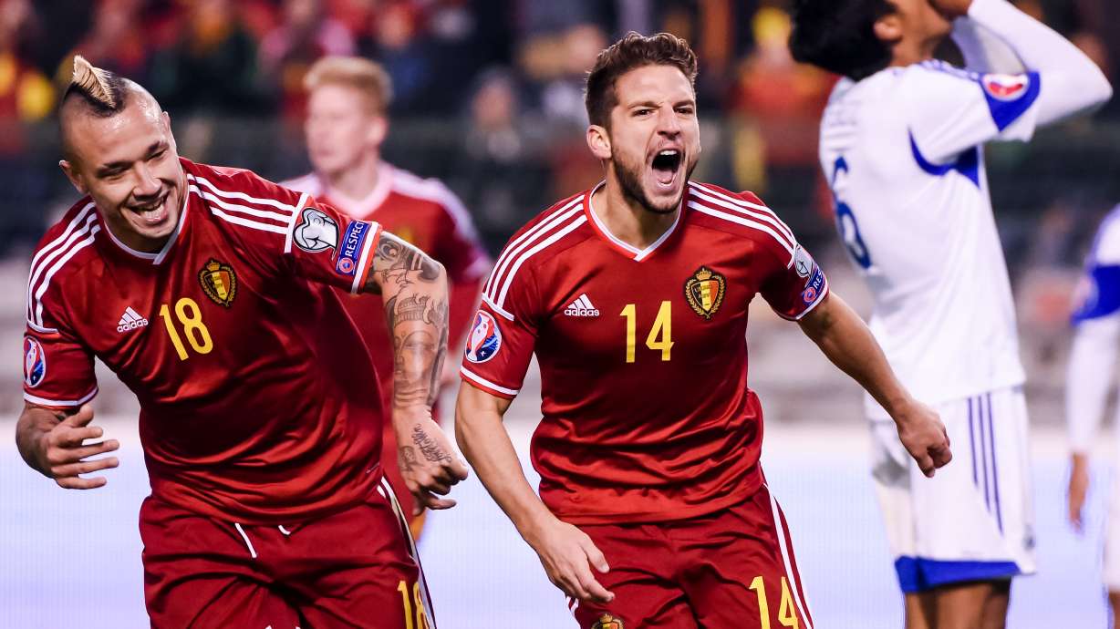 Belgium tops Group B, FIFA ranking after 3-1 win over Israel