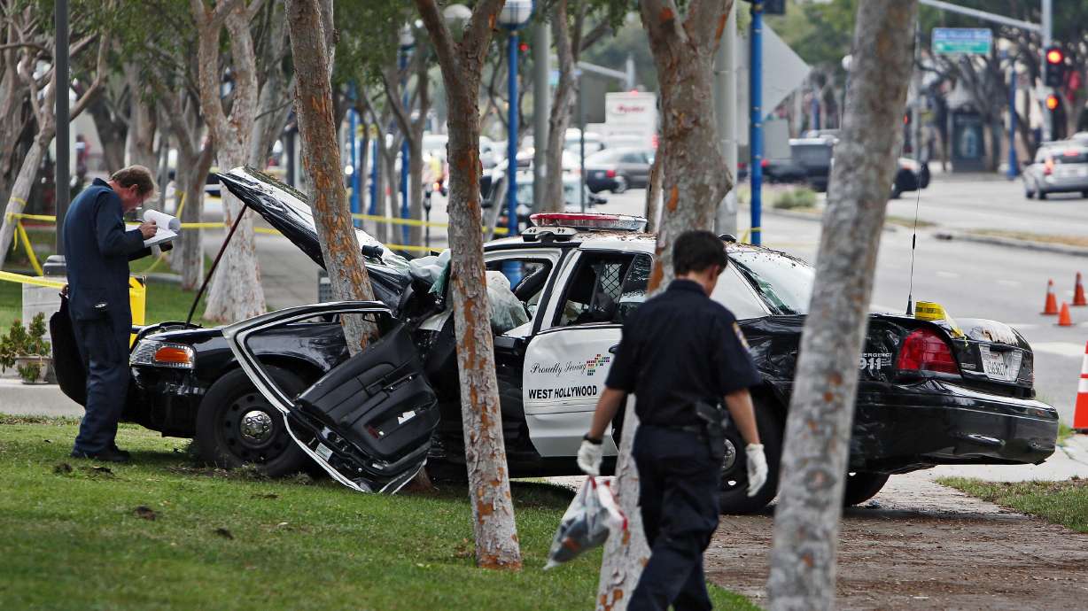 Los Angeles County patrol car crash kills pedestrian