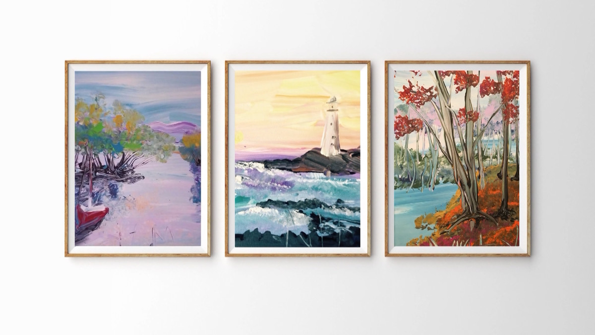 Paintings created by Mary Alice Garza (Photo: KSL-TV)