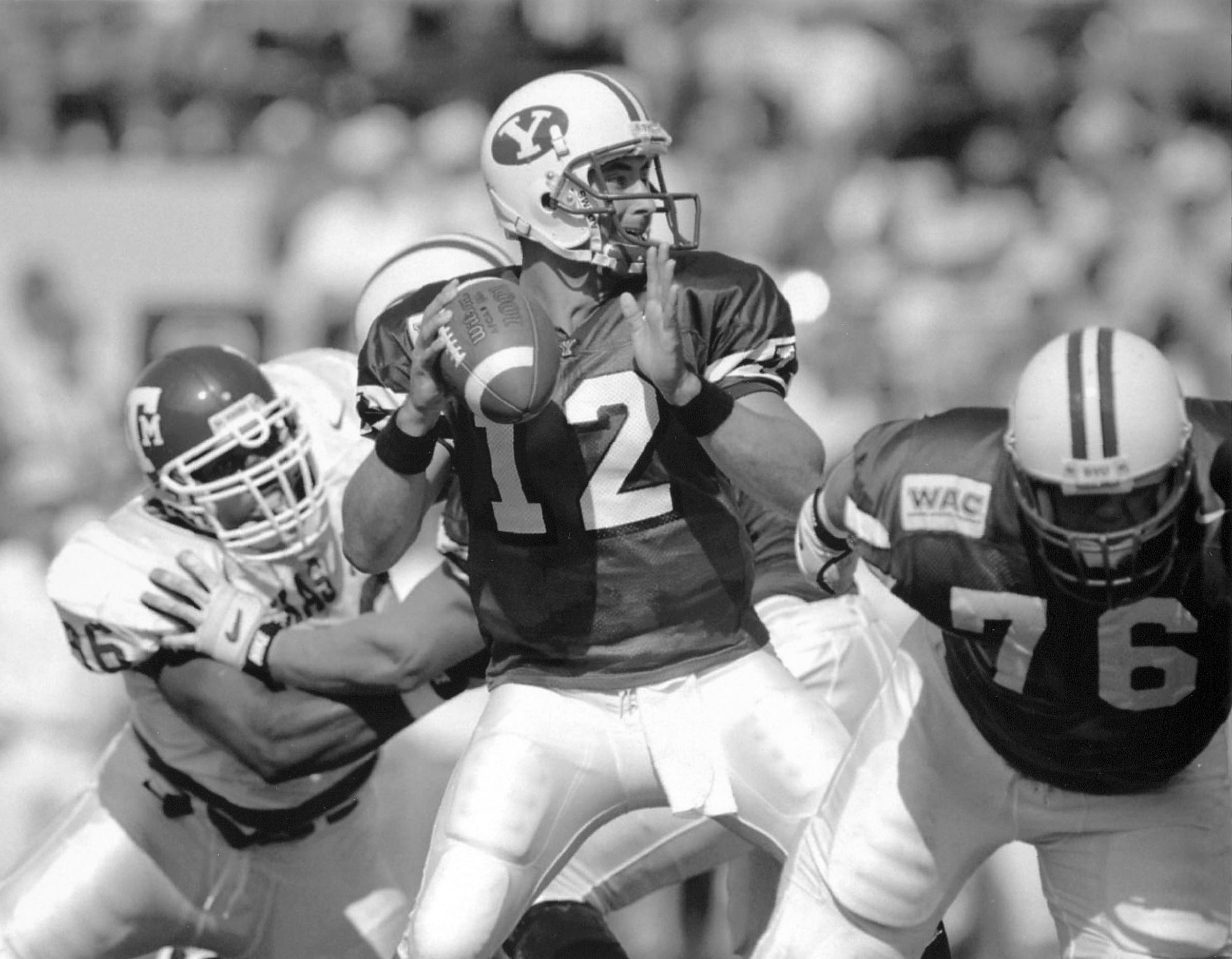 BYU quarterback Steve Sarkisian against Texas A&M. (Photo: Deseret News photo archives)