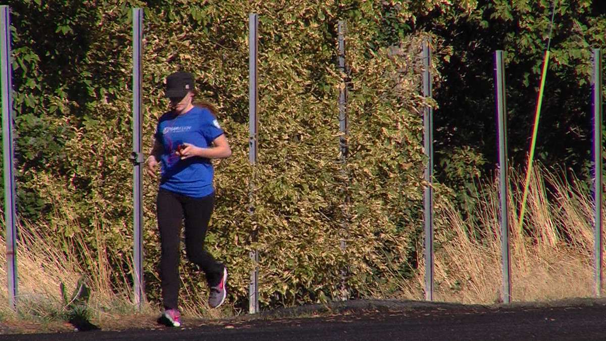 Hillary Kemp trains for the Vancouver Rock 'n' Roll 1/2 Marathon and 10K Run Fundraiser. (Photo: KSL-TV)