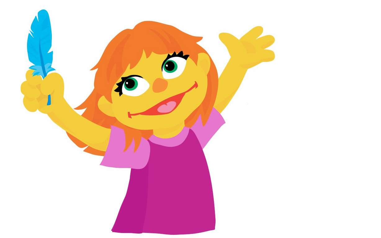 All cheers for Julia, the newest friend to join Elmo, Big Bird and the "Sesame Street" family in a new program designed to spread awareness about children with autism. The bright-eyed and cheerful little girl plays an essential role in Sesame Street and Autism: See All in Amazing Children, an initiative launched Wednesday to promote awareness about autism. (Image: Sesame Workshop)