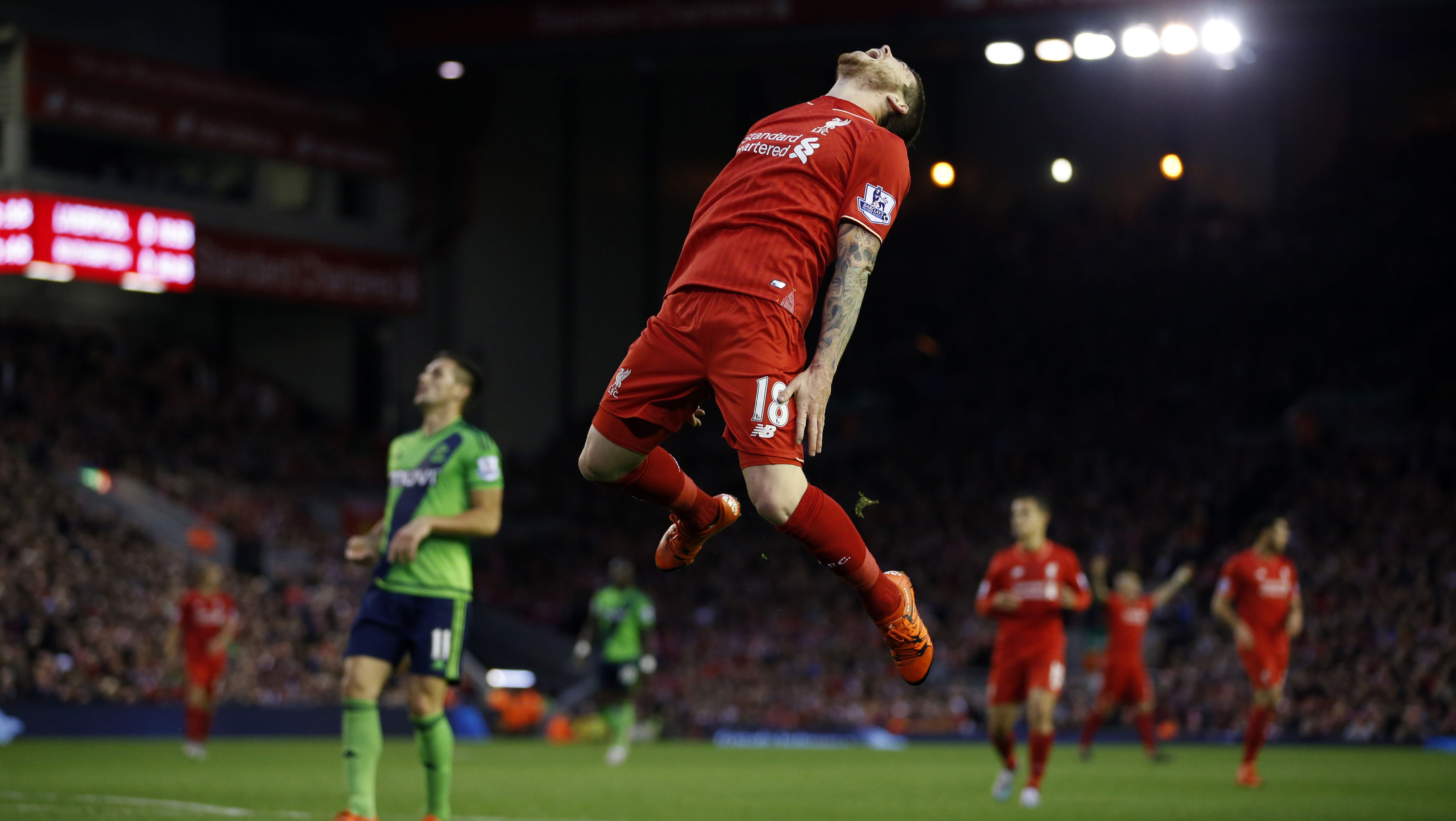 Liverpool held to a 1-1 draw by Southampton at Anfield