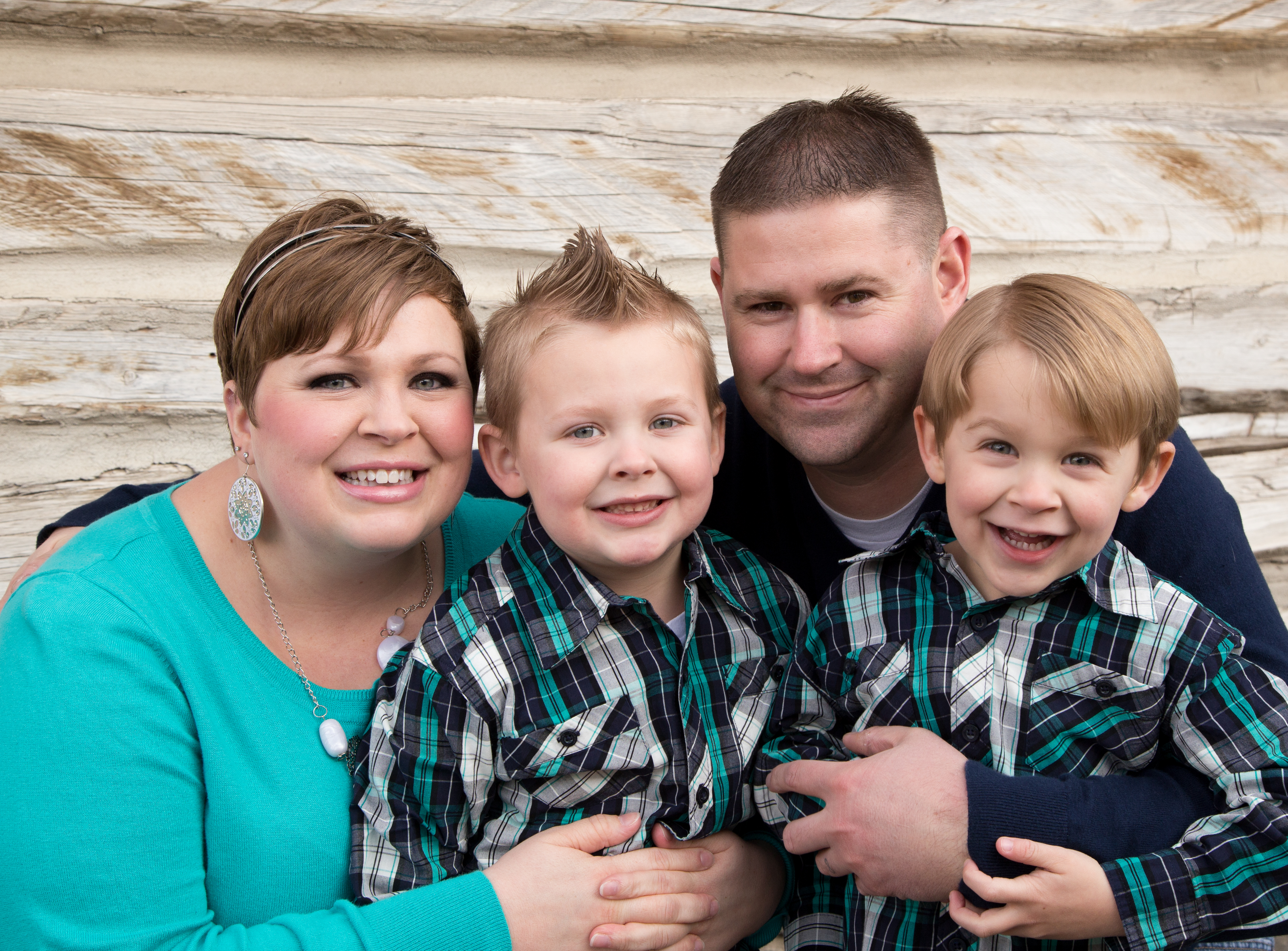 Nate and Katie Brimhall with their two sons, Sam and Max. (Photo: Courtesy of Katie Brimhall )