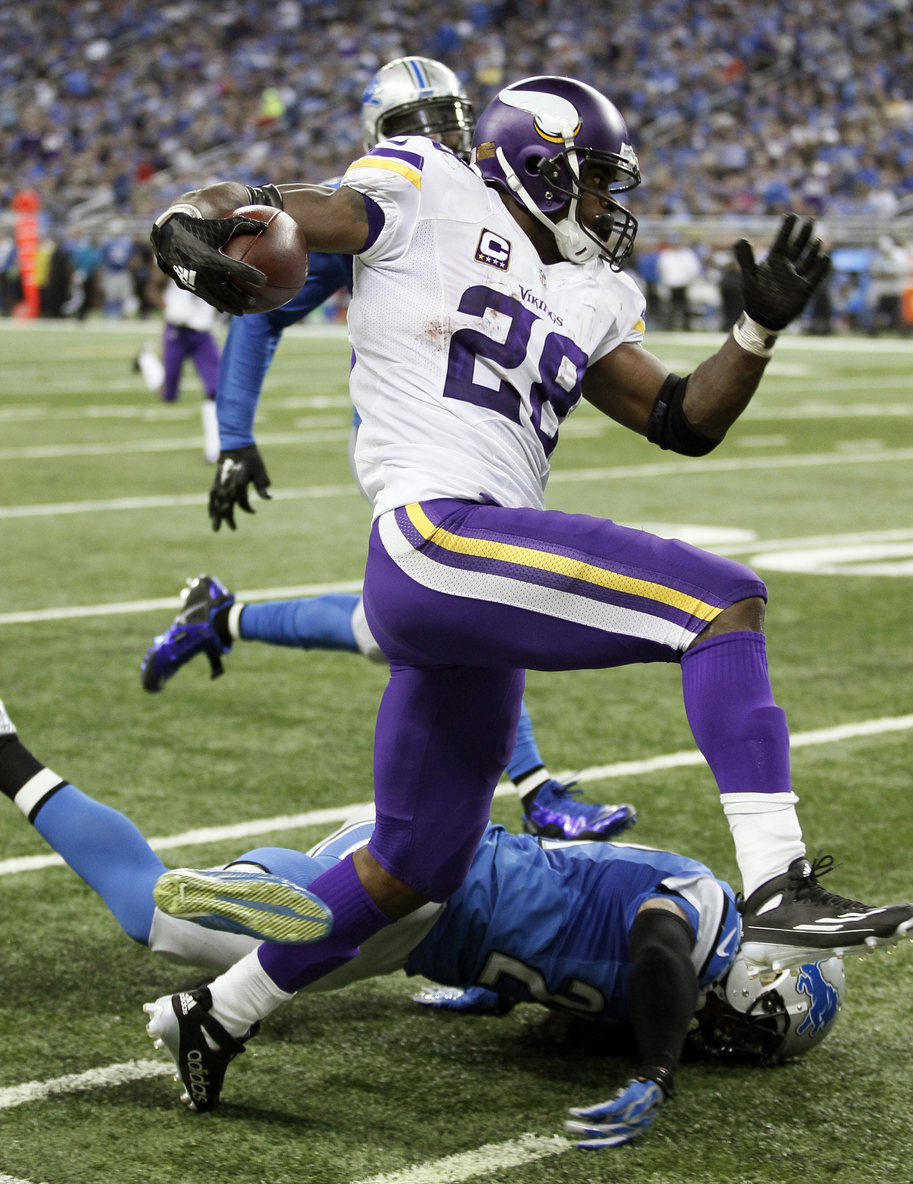 Peterson out of practice with hip, finger, ankle injuries