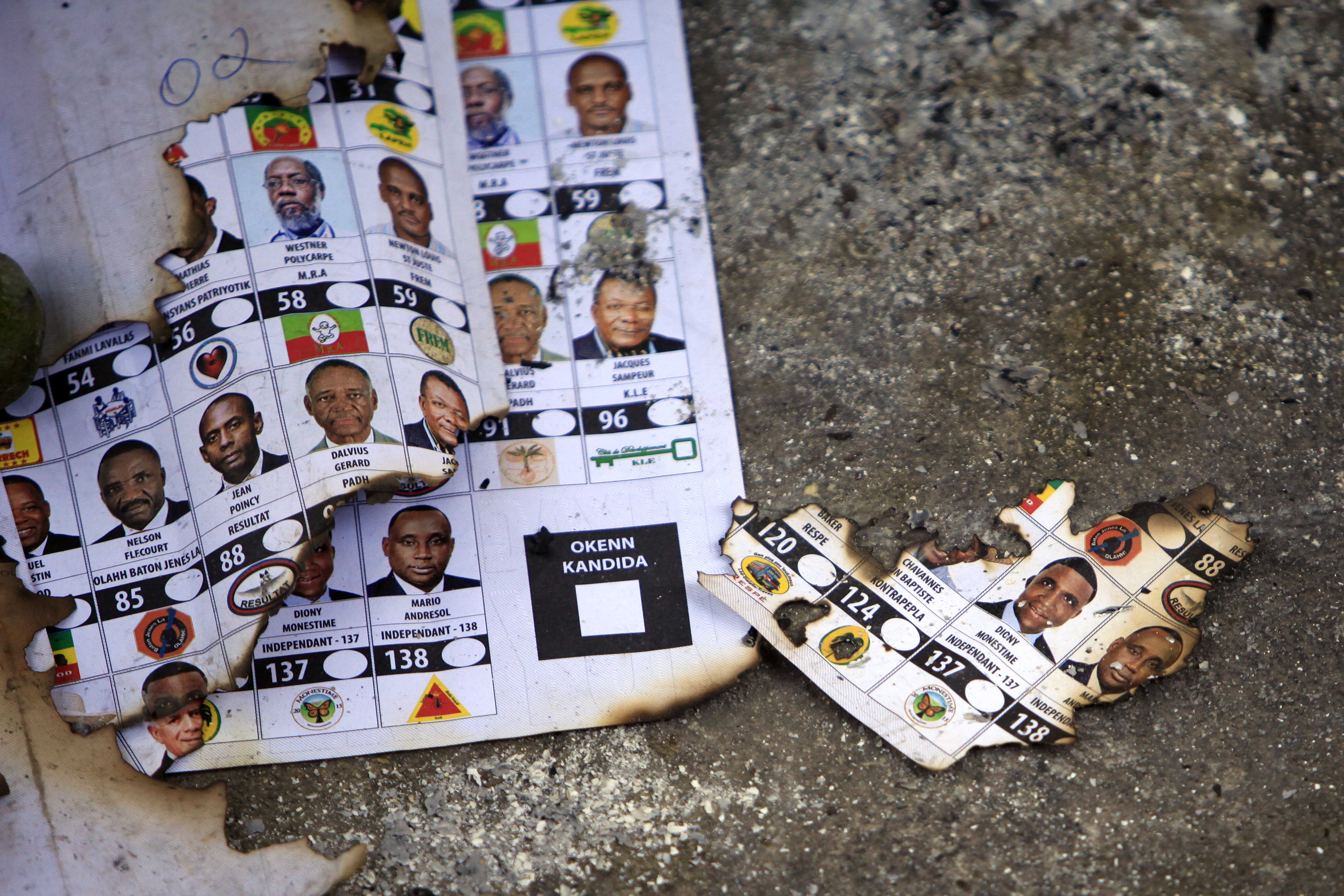 In Haiti, tire barricades burn as candidate alleges fraud