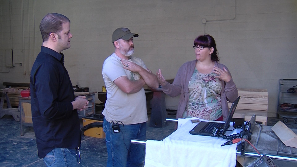 Former hacker and security expert Neil Wyler shows business owners Brad and Darby Gates how their email password can serve as a key to all of their accounts. (Photo: KSL-TV)