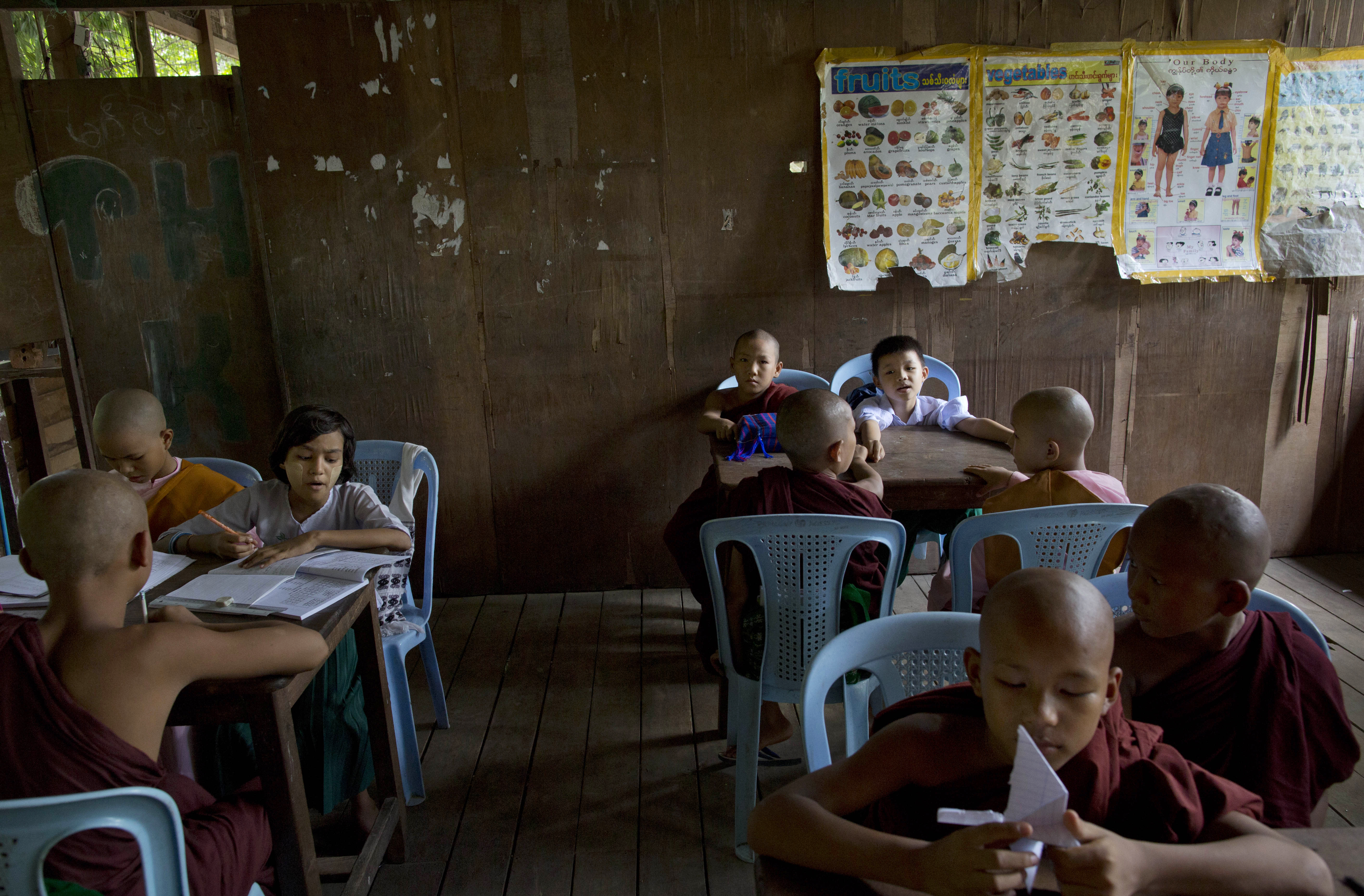 Monastery schools reflect monks' vital role in Myanmar life