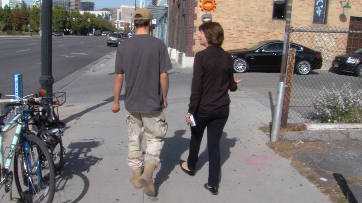 Cody, a 19-year-old man who goes by "Mountain Man," ran away from his California home 10 months ago. He told KSL's Debbie Dujanovic while he now regrets his decision, he doesn't feel like he can go home. (Photo: KSL-TV)