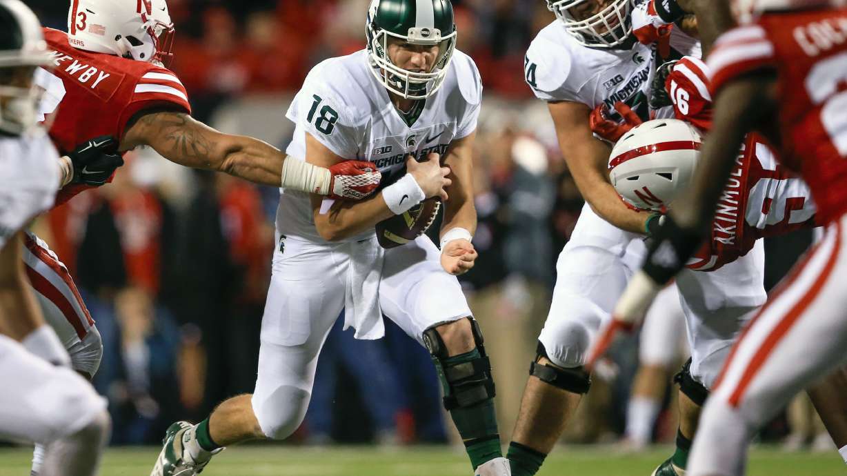 No. 6 Michigan State falls 39-38 to Nebraska in last seconds