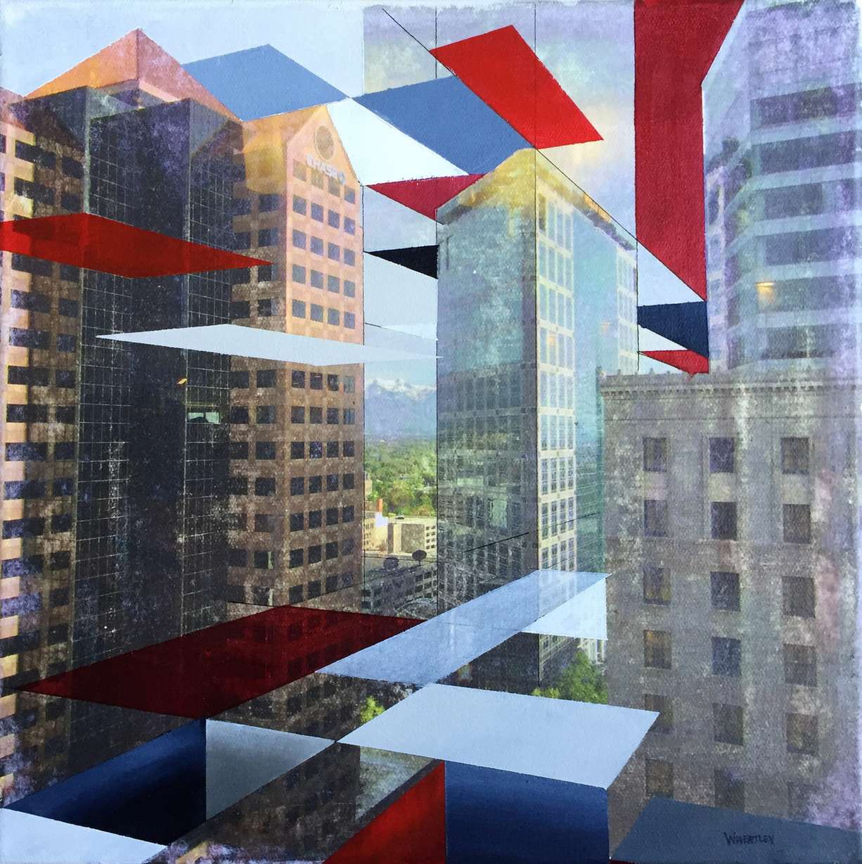 "Downtown Rising" by Justin Wheatley. Mixed media. (Photo: Justin Wheatley)