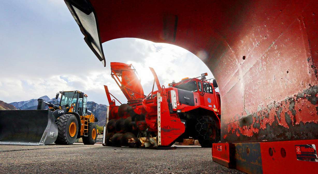 Snow removal equipment is displayed during an open house in Cottonwood Heights on Monday, Nov. 9, 2015, as UDOT shows off winter preparations. (Photo: Scott G Winterton, Deseret News)