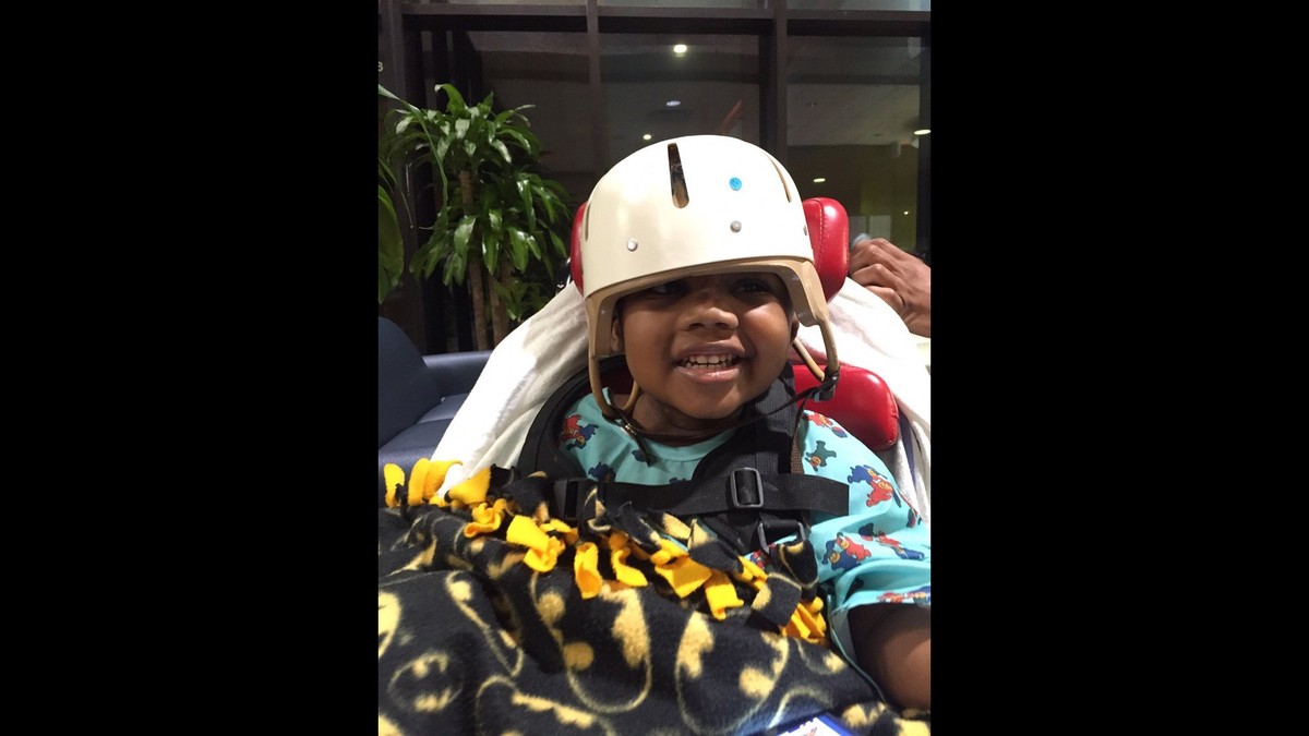 After weeks of intensive therapy, Darnal is slowly regaining control of his body. (Photo: Courtesy Dorphise Jean)