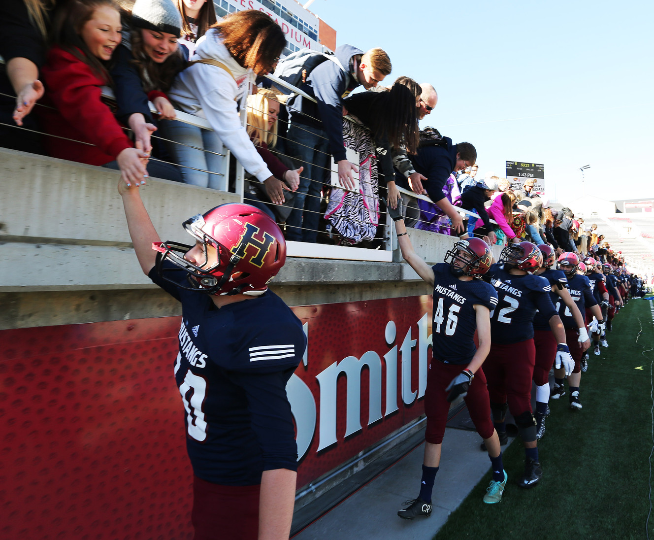 Sky View and Herriman play in the 5A high school state semifinal football game at Rice-Eccles Stadium in Salt Lake City, Nov. 13, 2015. (Photo: Jeffrey D. Allred, Deseret News)