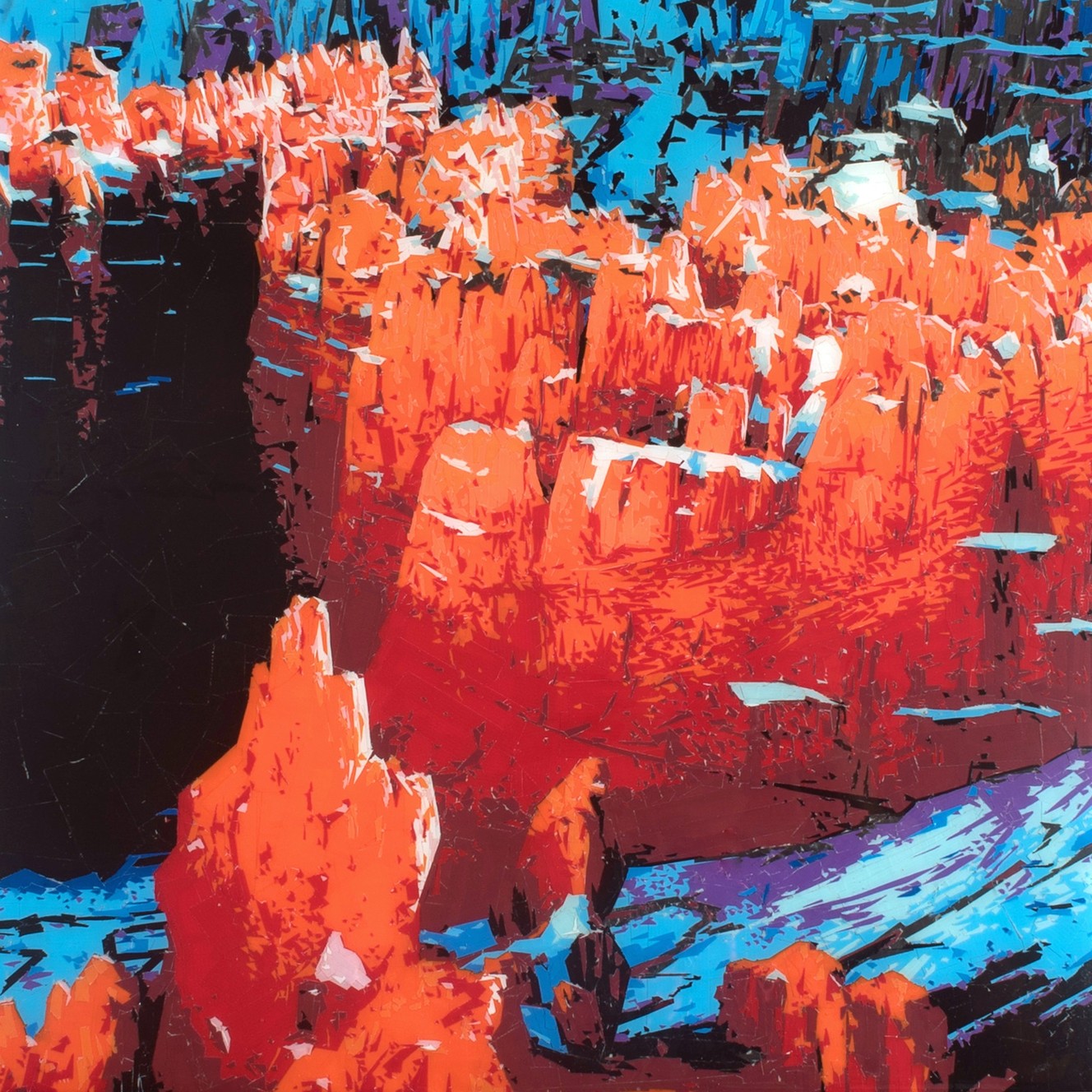 Artist recreates 59 national park landscapes using tape