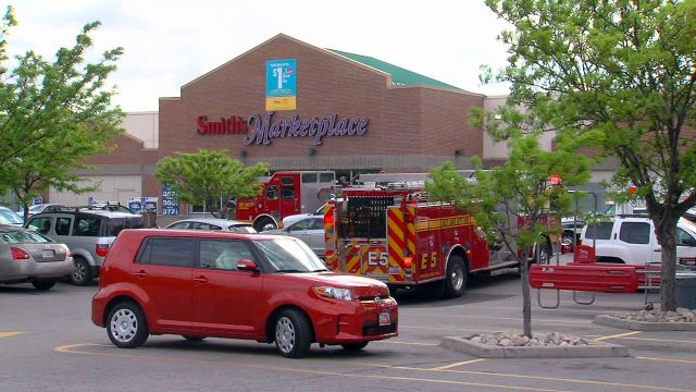 2 people stabbed outside Smith's Marketplace April 26, 2012. Photo: KSL-TV