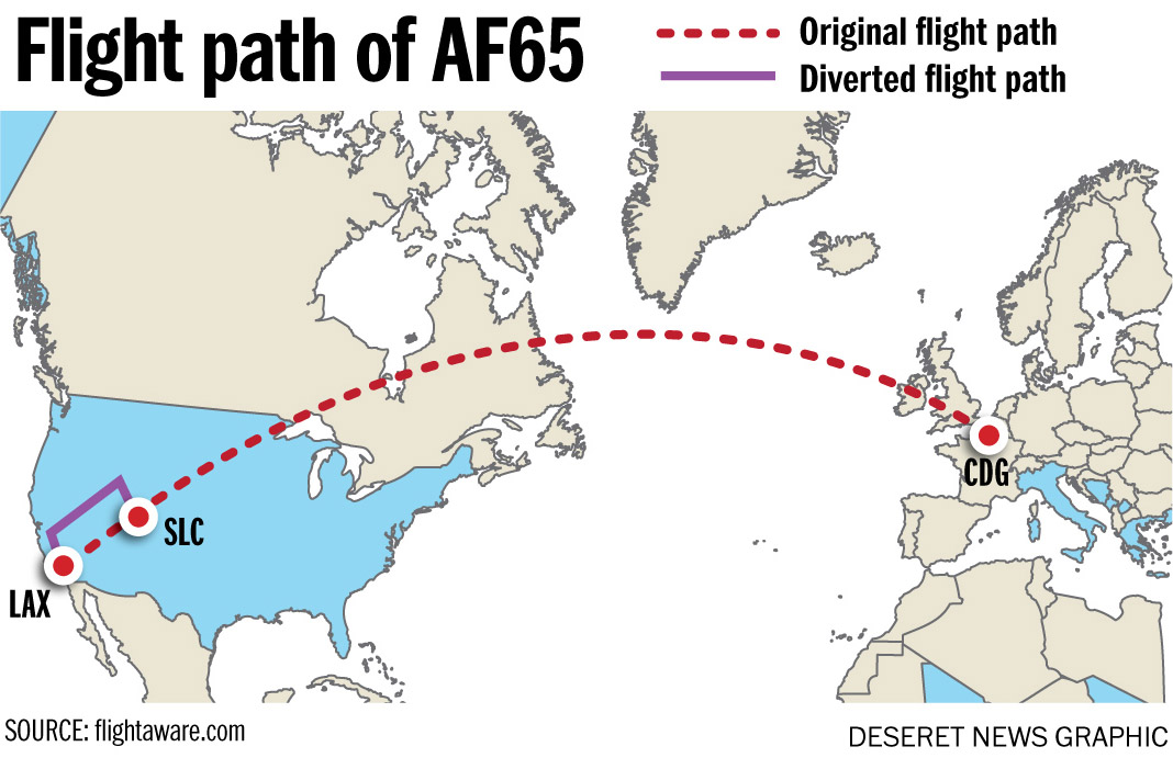 Salt Lake City well-equipped to handle diverted Air France jet