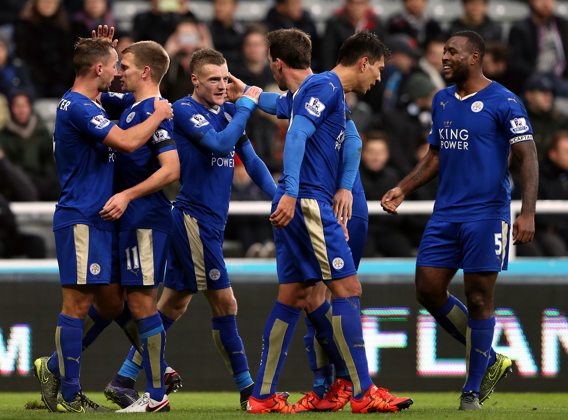 Leicester's Vardy equals scoring record in win vs Newcastle