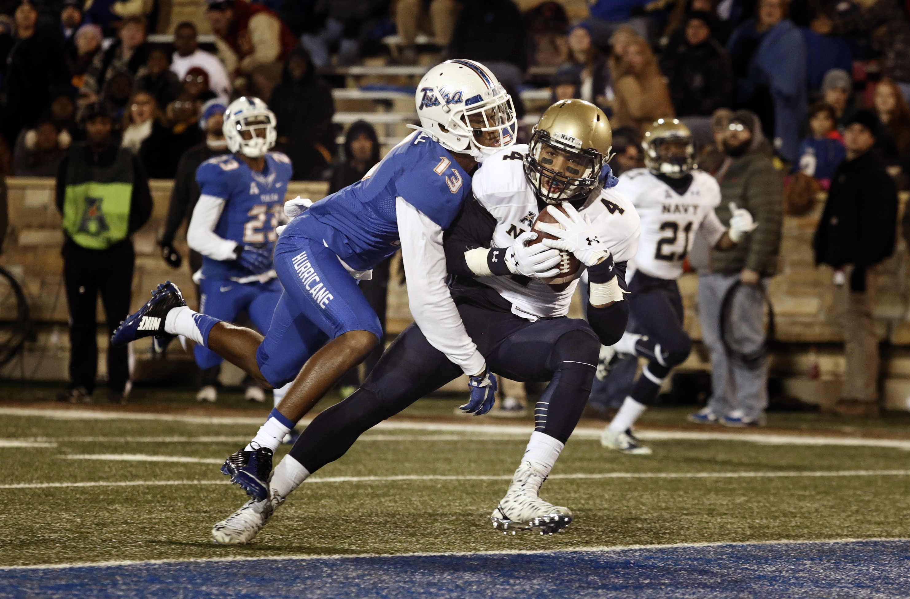 No. 19 Navy rolls past Tulsa 44-21