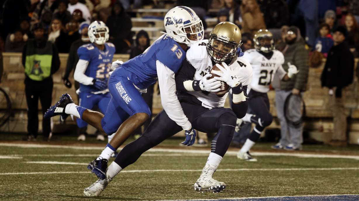 No. 19 Navy rolls past Tulsa 44-21