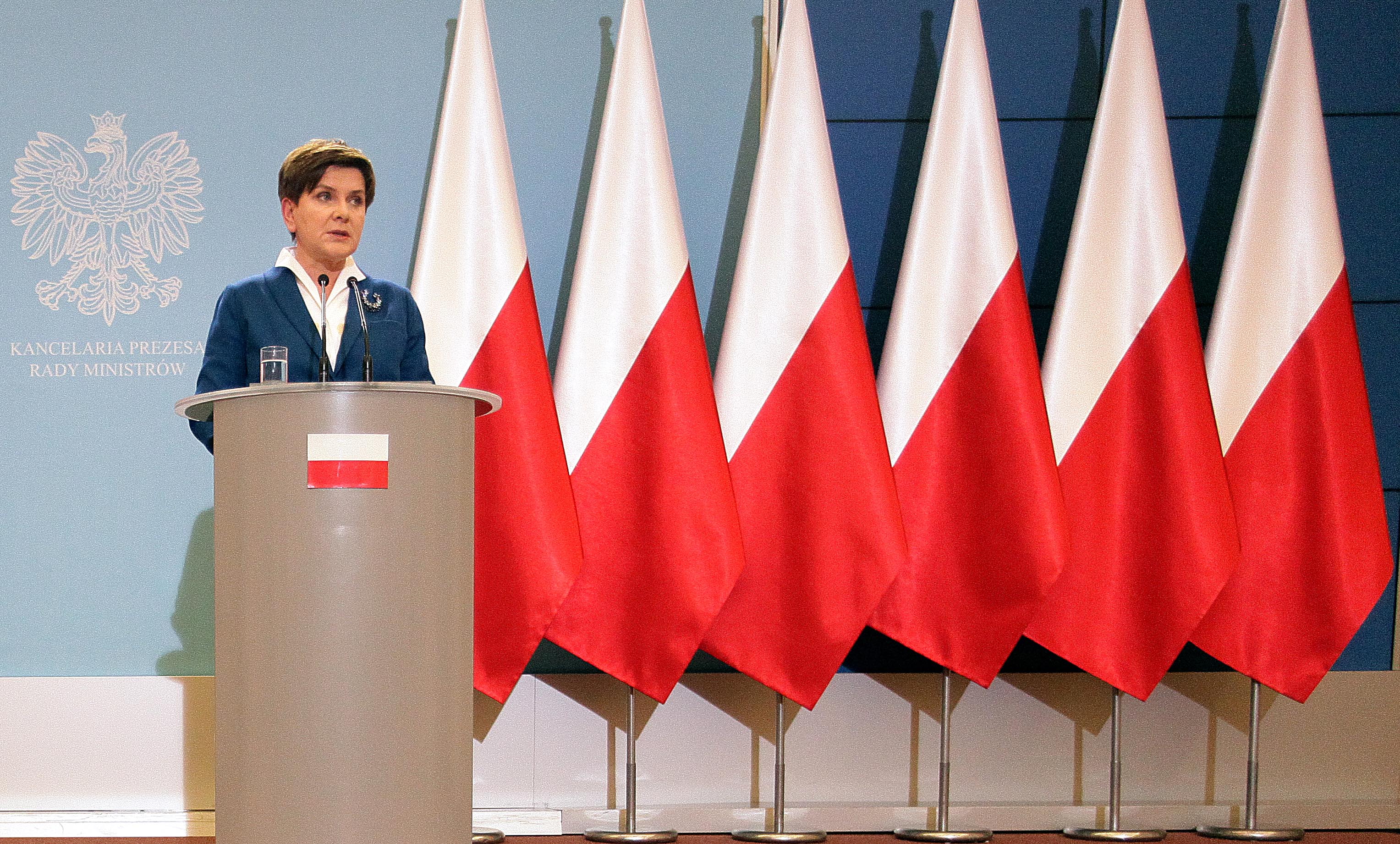 EU flags disappear from Polish government press briefings