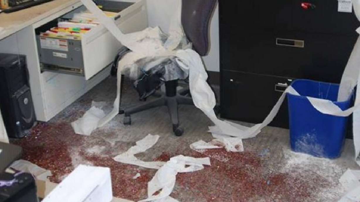 Woman fined $1,000 for trashing worker's office with glitter