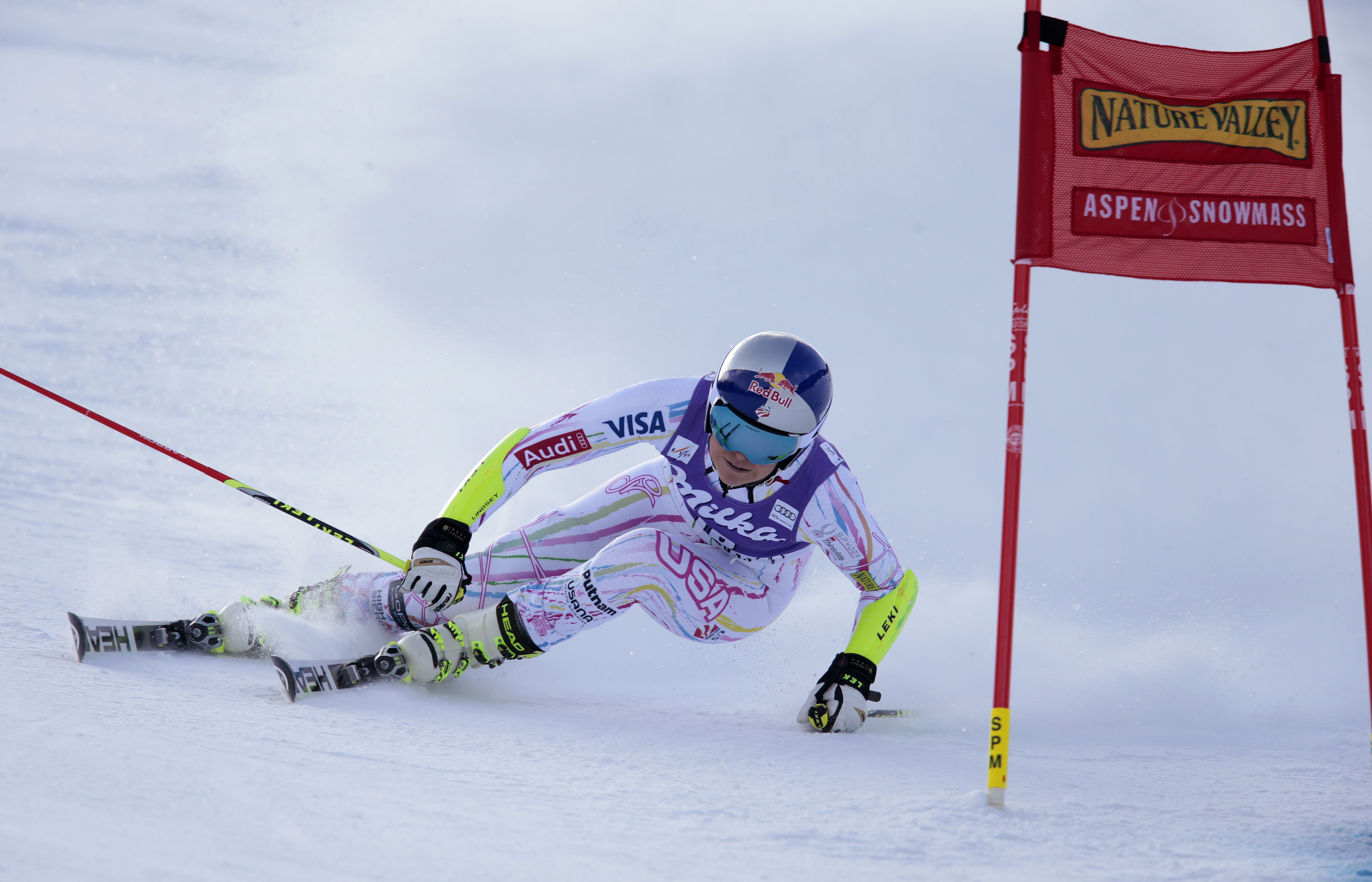 Gut wins giant slalom as Shiffrin crashes near finish