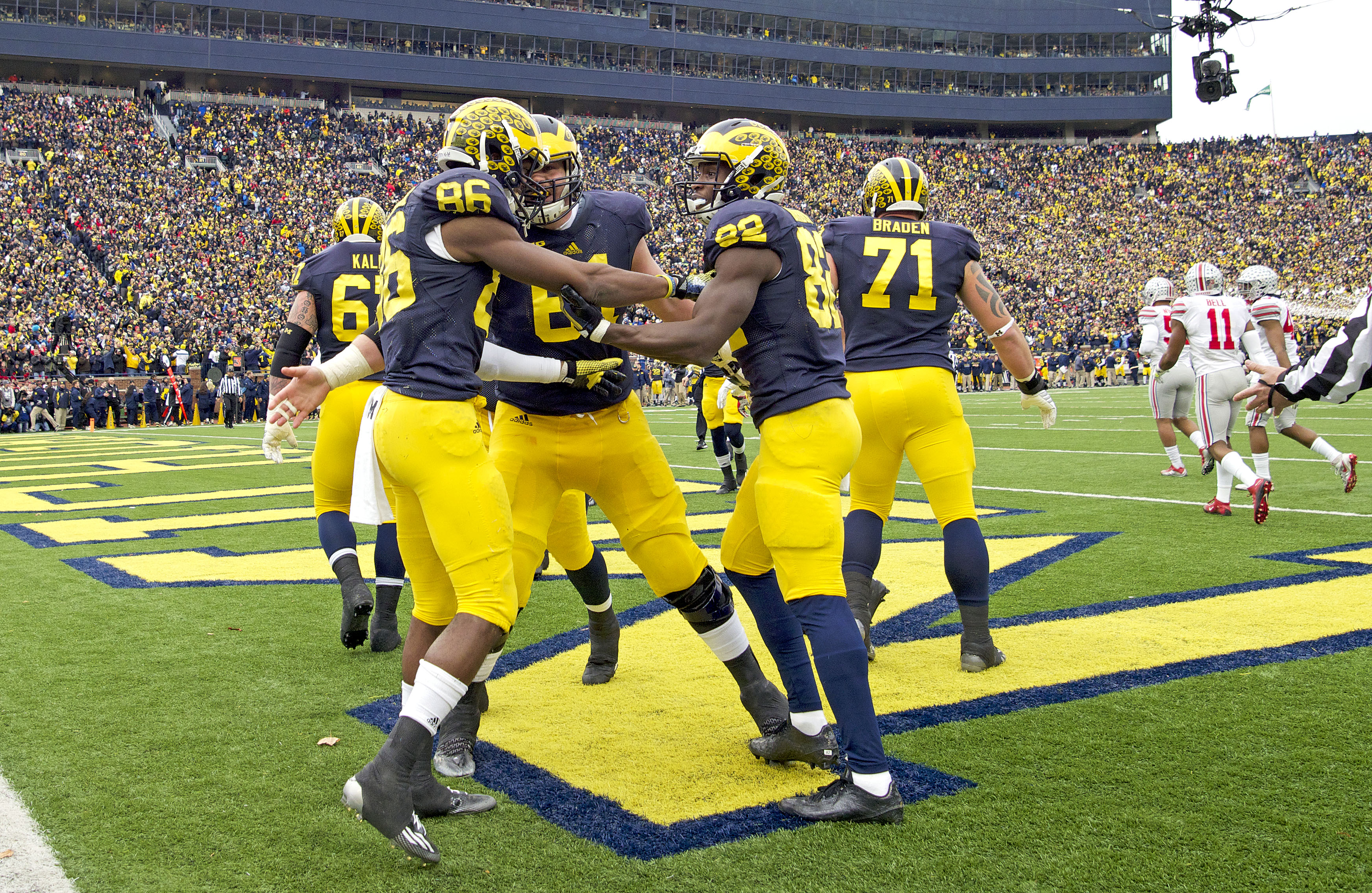 No. 12 Michigan QB Rudock injured against No. 8 Ohio State