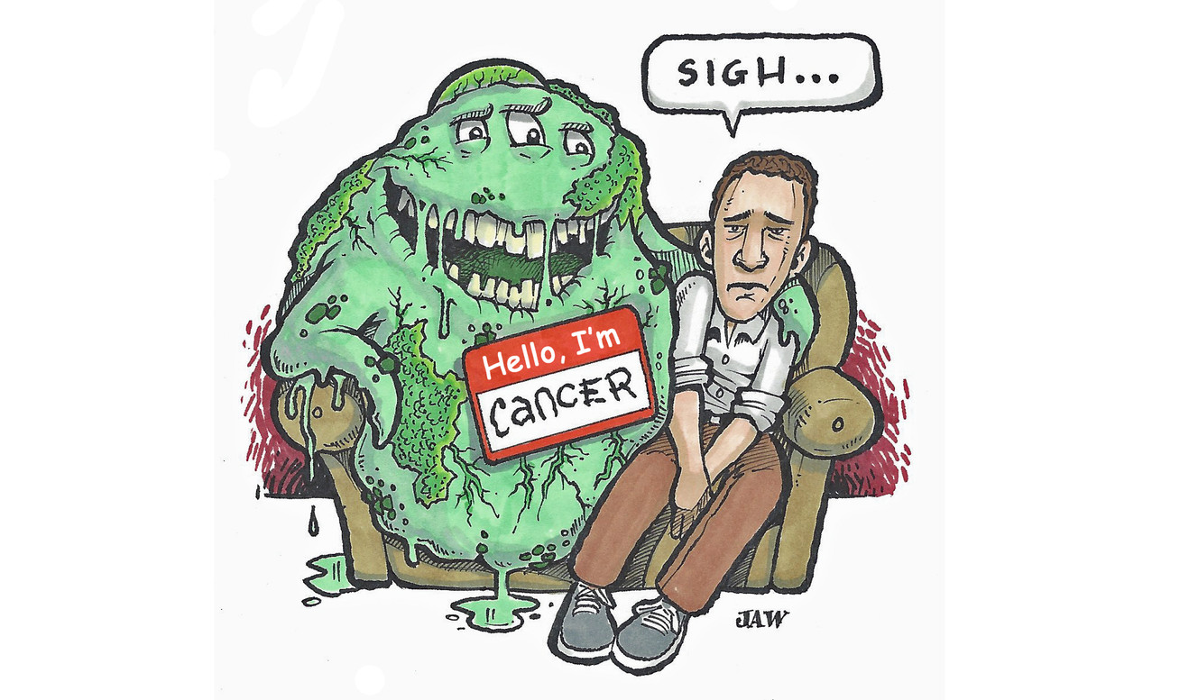 Army veteran with cancer shows positivity in humorous art