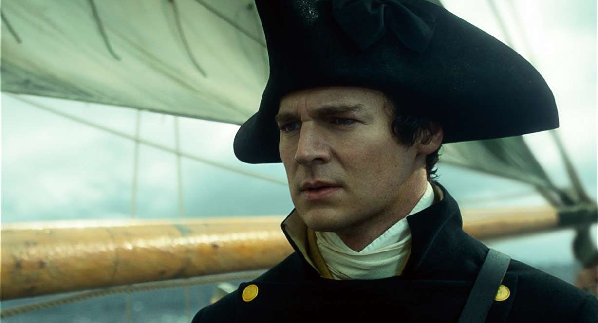This photo provided by Warner Bros. Pictures shows, Benjamin Walker as George Pollard in Warner Bros. Pictures' and Village Roadshow Pictures' action adventure film, "In the Heart of the Sea." The movie opens in U.S. theaters on Dec. 11, 2015. (Warner Bros. Pictures via AP)