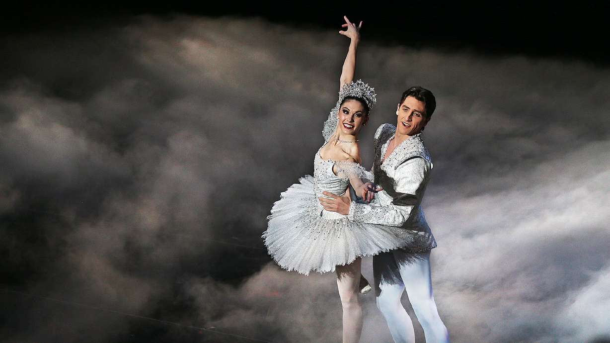 Ballet West principal artists Beckanne Sisk and Christopher Ruud perform during "The Nutcracker" at the Janet Quinney Lawson Capitol Theatre in Salt Lake City on Dec. 10, 2015. This year, Ballet West is celebrating its 60th anniversary.