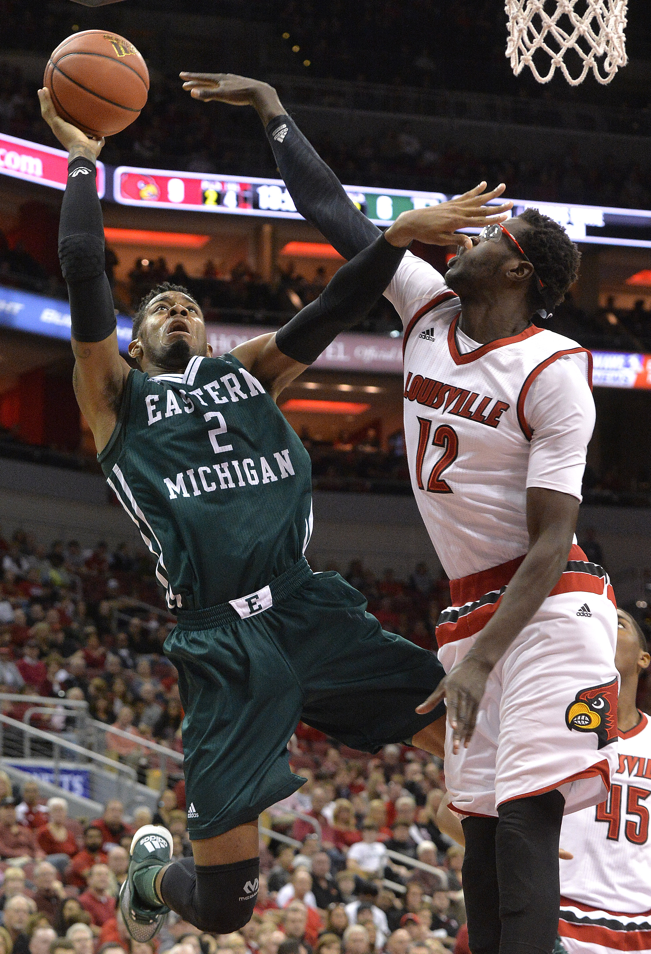 No. 22 Louisville cruises past Eastern Michigan 86-53