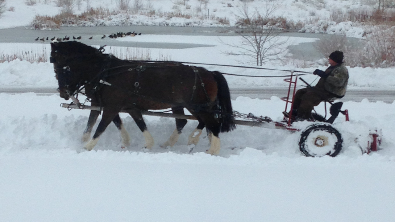 This is how Mark Evans of Parowan Utah helps his neighbors with snow removal. Photo credit: Trudie Terry