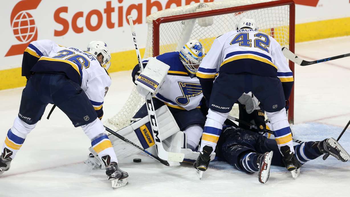 Blues erase deficit, beat Jets 4-3 on late goal from Stastny
