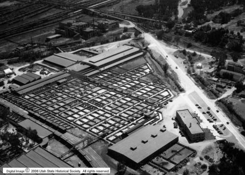 The Exchange Building is in the foreground and the Livestock Show Coliseum is in the background.
 (Photo: Ogden Chamber of Commerce)